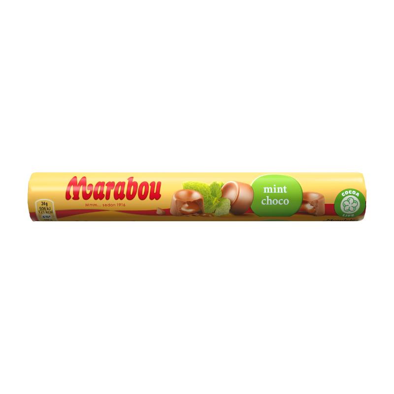 Marabou Rolle - zartschmelzende Milchschokolade in drei Sorten - mint