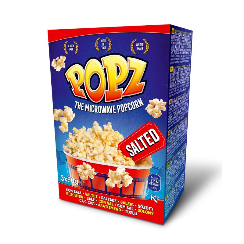 POPZ Mikrowellen Popcorn in vier leckeren Geschmacksrichtungen