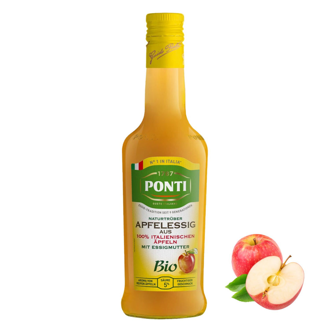 Ponti BIO Naturtrüber Apfelessig mit Essigmutter 500ml