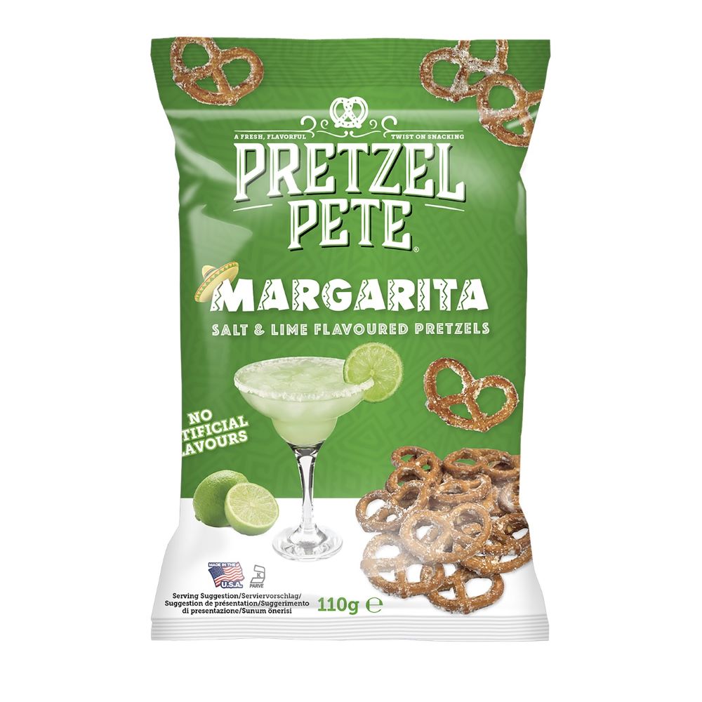 Pretzel Pete Pretzel Margarita mit leckerem Salt & Lime Geschmack - Made in USA