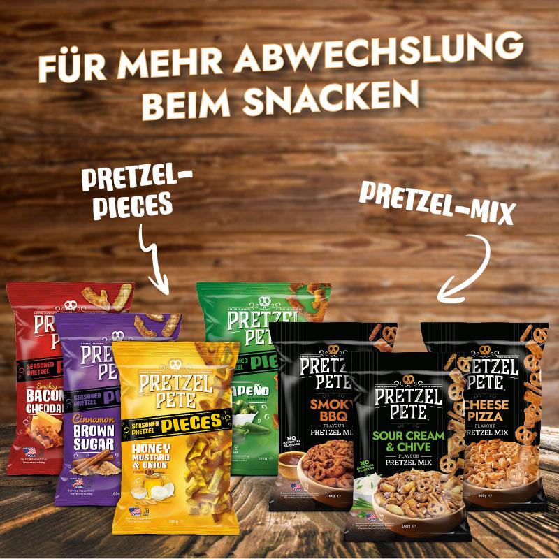 Pretzel Pete Pretzel Pieces und Pretel Mix