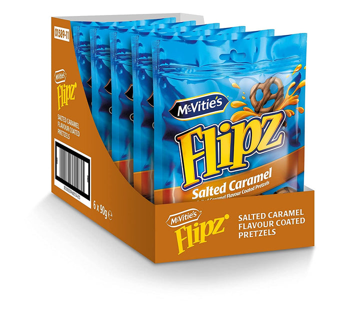 Mc Vities Flipz - Salted Caramel - süß salzige Schokoladen Brezel - 6 x 90g